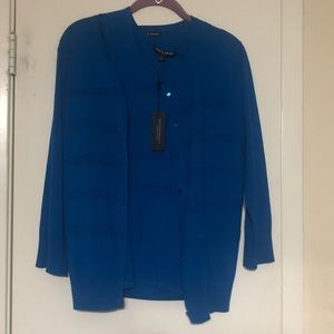 Cable & Gauge deep teal 3/4 sleeve cardigan sweater set